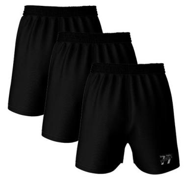 Imagem de Kit 3 Calção Shorts Treino Futebol Esporte Academia Adulto - Sete Sete