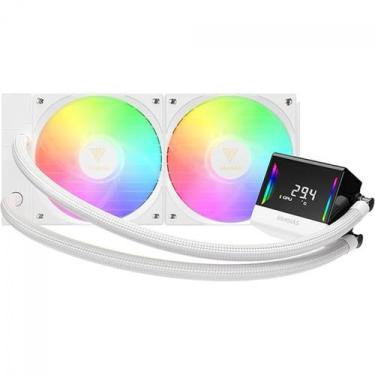 Imagem de Water Cooler Gamdias Chione E4-240 WH, ARGB, 240mm, Display Digital, I