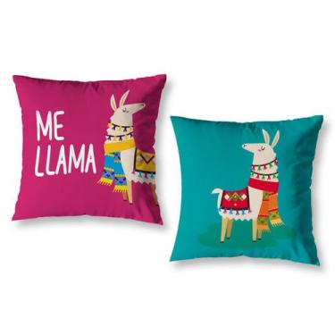 Imagem de Kit 2 Almofadas Cheias Sofá Sala 40cm x 40cm Digital Decoração Colorid