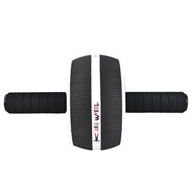 Imagem de GP P, RODAS DE EXERCÊNCIA MOLHA DE METAL COM ANES DE ANODADE DE ANIGO AMPRENHO ABDOMINAL ROLLER TREINADOR EQUIPAMENTO DE FATINA ACESSÓRIOS DE GYM (Uma roda única preta e branca)