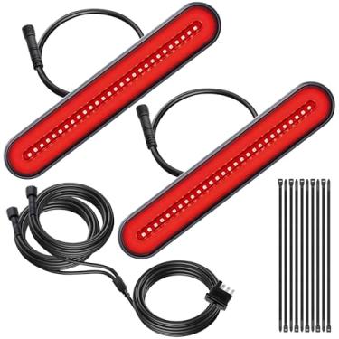 Imagem de Kinstecks Plugue de 4 pinos Tailight 1 em 2 luz traseira de reboque 100 LED luz traseira de caminhão, luzes de seta, luzes de freio luzes de direção com kit de chicote de fios para trailer