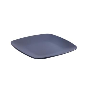 Imagem de Prato de molho preto simples e delicado quadrado esmaltado retrô - prato quadrado de 16,5 cm