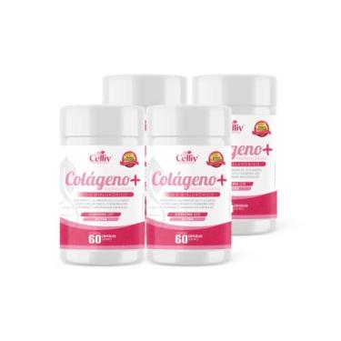 Imagem de Kit Com 4 - Colágeno Hidrolisado + Ácido Hialurônico + Coenzima Q10 + Biotina 60 Cáps 500mg