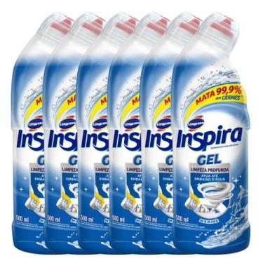 Imagem de Kit 6 unidades Desinfetante Inspira Gel Limppano Marine 500ml