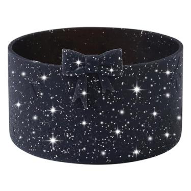 Imagem de HIUSITY Bota de silicone com laço de glitter para Owala 947 ml, capa protetora antiderrapante para acessórios de garrafas de água de aço inoxidável FreeSip, Twist e Flip, livre de BPA - Preto