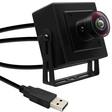 Imagem de MMlove Câmera USB de 5 MP 1944P HD Webcam 170 graus, lente olho de peixe, plug & play, webcam USB para Skype/Zoom/FaceTime/Hangouts, PC/laptop/Raspberry Pi