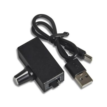 Imagem de Controlador de velocidade do ventilador de resfriamento de PC ajustável, cabo adaptador USB para 4 pinos, conversores de energia DC5V para 12V com divisor de 2/3 vias