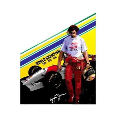 Imagem de Pôster De Piloto De Corrida Ayrton Senna F1 Grand Prix Motorsport Capa