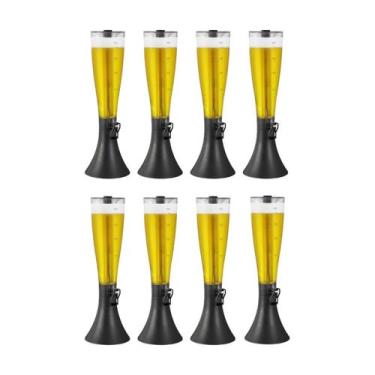 Imagem de Kit 8 Torre De Chopp 4L Refil Gelante Base Giratória Baccani