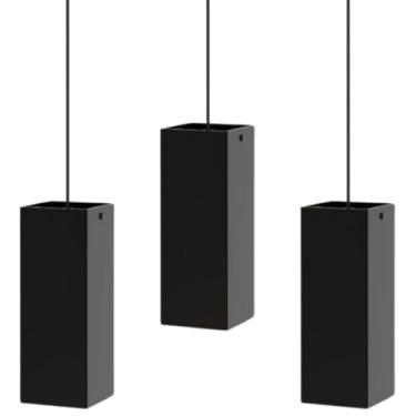 Imagem de Unidas Store, Kit 3 Pendentes Industrial Preto Quadrado Moderno U.ELG