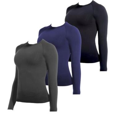 Imagem de Camisa Térmica Segunda Pele Feminina Esportiva Proteção Uv 50fps+ - D.