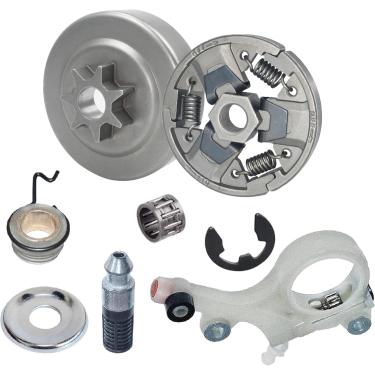 Imagem de Substituição de embreagem e tambor de 825.5 cm-7T com bomba de óleo para Stihl MS271 MS291 MS 291 271 Motosserras com arruela de rolamento de agulha E-Clip Substituição de vela de ignição para 1121