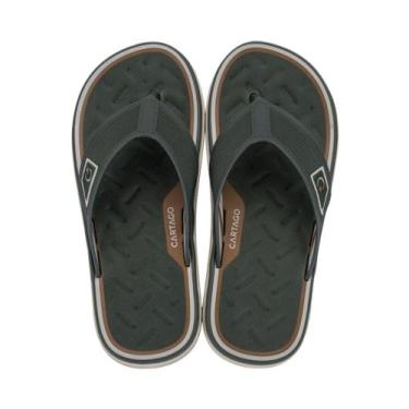 Imagem de Chinelo De Dedo Cartago Adulto Masculino Málaga Sport, Bege, Verde, 42