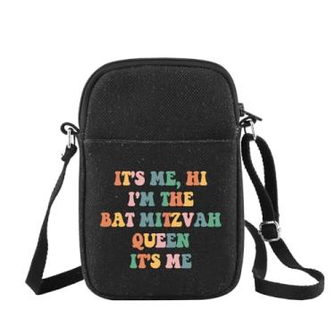 Imagem de CHOORO Hi I'm The Bat Mitzvah Queen It's Me Bolsa tiracolo para presente de aniversário judaico Bat Mitzvah, Bat Mitzvah Queen B