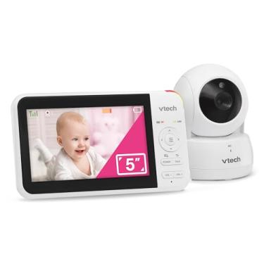 Imagem de VTech VM924 Remote Pan-Tilt-Zoom Video Baby Monitor, 5" LCD Screen, Up to 17 Hrs Video Streaming, Night Vision, Up to 1000ft Range, Soothing Sounds, 2-Way Talk, Temperature Sensor,Secured Transmission