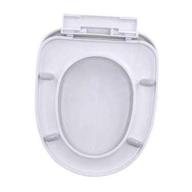 Imagem de Bothyi Capa para assento de vaso sanitário Mute Close Supplies Fácil de limpar Tampa de vaso sanitário simples Substituição para casa de fazenda Banheiro, U Type