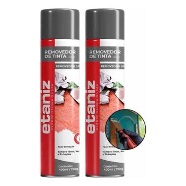 Imagem de Kit 2 Spray Removedor de Tintas Fácil Remoção 400ml Etaniz - Chesiquim