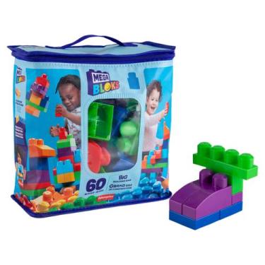 Imagem de Blocos de Montar Mega Bloks Bolsa de Construção  - Mattel 60 Peças