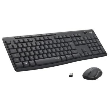 Imagem de Kit Teclado e Mouse Logitech MK295 Silente Wireless Preto Sem Fio