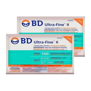 Imagem de Kit 20 Seringas BD Ultra-Fine 100UI Agulha 8mm x 0,3mm (30G) 1,0mL