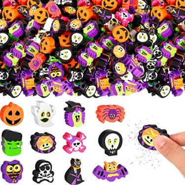 Imagem de Borrachas de Halloween Suprimentos de Papelaria de Halloween Borrachas de Caveira Fantasma Fofo Abóbora Borrachas Multicoloridas Lápis Borracha para Crianças Professor Lembranças de Festa de Halloween Escritório Escolar (144)