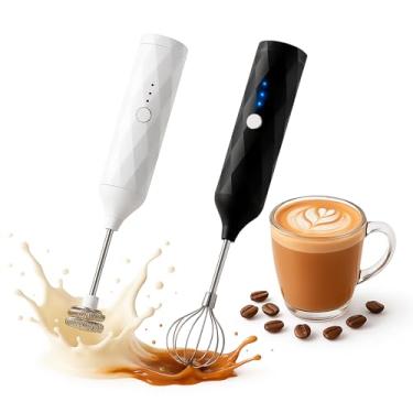 Imagem de Mini Mixer Misturador de Bebidas Batedor de Ovos Processador Elétrico Recarregável Portátil Inox Fuê Multiuso Premium Turbo Sem Fio Carregamento Usb Três Velocidades