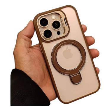 Imagem de Capinha com suporte duplo desert titanium para iphone 16 pro max - Compatível com carregamento por indução