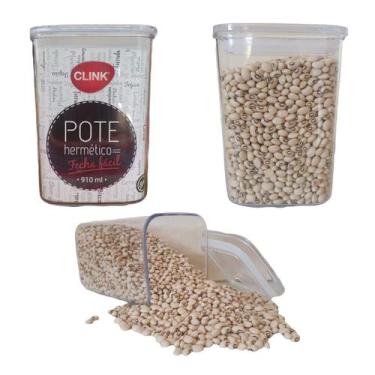 Imagem de Pote Hermético Com Tampa Acrilico Empilhaveis Mantimentos - Click