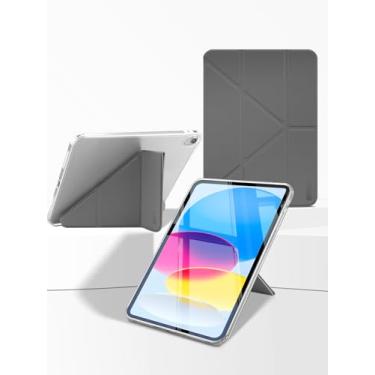 Imagem de Spallo Capa para iPad (A16) 11ª/10ª geração (2025/2022) - Capa magnética destacável para retrato/paisagem com parte traseira rígida, 5 ângulos em pé, despertar/hibernar automaticamente, fina e leve