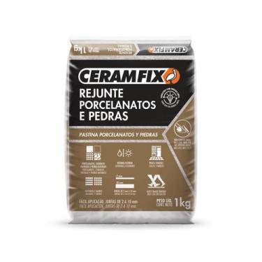 Imagem de Rejunte porcelanatos/pedras preto grafite (novo) 1kg - ceramfix