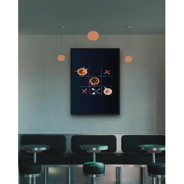 Imagem de Quadro Decorativo Café Jogo Da Velha - 70X50Cm - Quadros On-Line