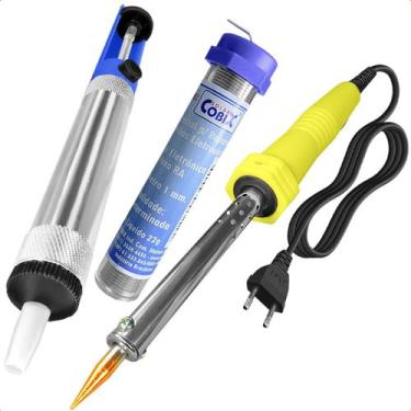 Imagem de Ferro de Soldagem Profissional 40w Elétrico 127v Com Suporte E Sugador