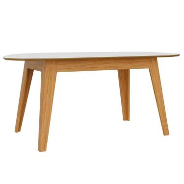 Imagem de Mesa De Jantar 6 Lugares Orgânica 180cm Ohana D03 Off White Freijó - Lyam Decor