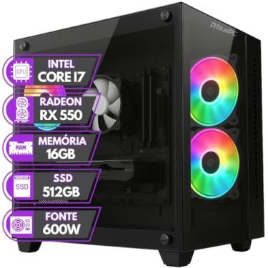 Imagem de PC Gamer BluePC RUSH - Intel Core i7 16GB RAM Radeon RX 550 4GB SSD 512GB - PGBP-RUS1018