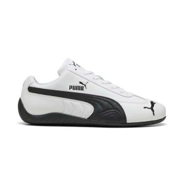 Imagem de PUMA Speedcat Shield Tênis masculino de couro com cadarço casual - preto, Branco, 45