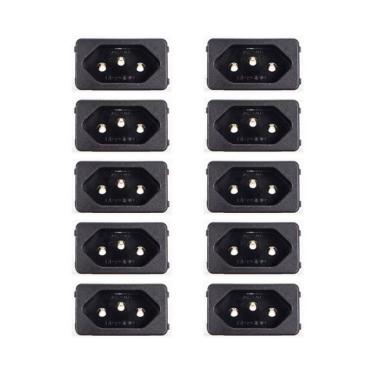 Imagem de 10 Tomada Margirius Para Cx. Embutir Padrão Weg 10/20A Preto