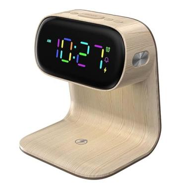 Imagem de Despertador multifuncional A40 Pro cor de madeira