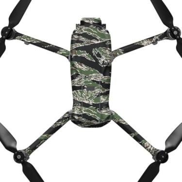 Imagem de AIR3S Película de vinil antirranhões para câmera para DJI Air 3S Body Acessórios Protetor Casaco protetor (Camuflagem com listras de íger)