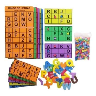 Imagem de Bingo Educativo De Letras Eva Com Marcadores - 30 Cartelas