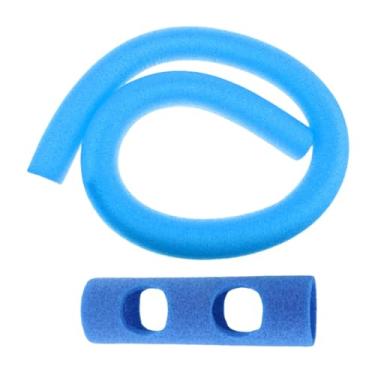 Imagem de Deevoka Tubo de espuma para macarrão de piscina, brinquedo aquático, colete salva- flexível, acessório para cadeira de piscina com conector de 2 furos, Azul