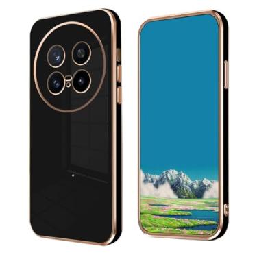 Imagem de Anlalish Compatível com Vivo X200 Pro, capa de silicone à prova de choque, para celular Vivo X200 Pro, capa de proteção fofa com revestimento fino (preto)