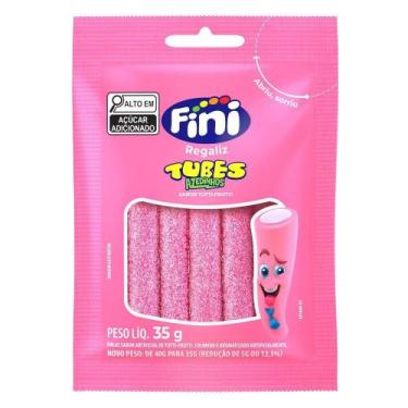 Imagem de Bala Fini Regaliz Tubes Tutti Frutti 35g - Embalagem com 10 Unidades