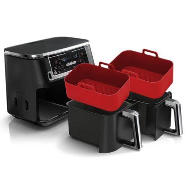 Imagem de Forros de fritadeira de silicone MMH para Ninja Foodi Dual DZ201/SL201