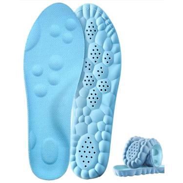 Imagem de Palmilhas de pés para fascite plantar, palmilha de nuvem para homens e mulheres, órteses de suporte, inserção de sapato confortável energizante, respirável e absorvente de suor, palmilha de suporte de