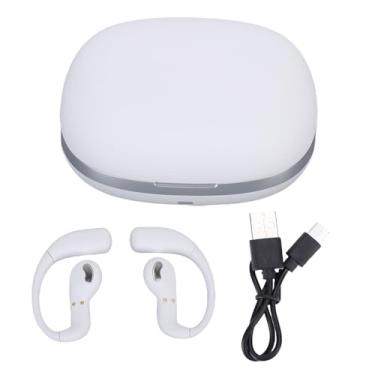 Imagem de Fockety Fones de Ouvido Sem Fio, Fones de Ouvido 5.4 5G Ultra Lightweight, IMAX Quality Sound, Ruído de Enc Ruído Mic, IPX7 à Prova D'água, Com Segurança de Vazamento de Som Físico (Branco)