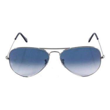 Imagem de Óculos De Sol Aviador Clássico Preto Preto Moda Verão Uv400 Lente Cris