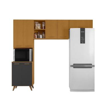 Imagem de Cozinha Compacta (03 Peças) Olinda Freijo Uv Ripado Off Acetinado - SSX Multicoisas