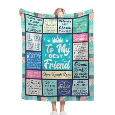 Imagem de Cobertor de outono Best Friend para presente de pelúcia leve e confortável, cobertor de flanela super macio, decoração de casa perfeita para cama, sofá, cadeira, sala de estar, 101,6 cm x 127 cm para