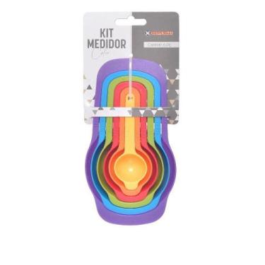 Imagem de Kit 6 Medidores de Cozinha Xícara Colher Copo Confeitaria - Univendas,