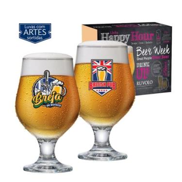 Imagem de Conjunto Happy Hour Taça Beer Master 375ml C/ 02 Peças Ruvolo